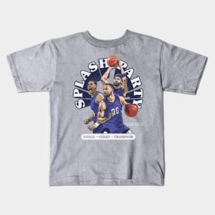 Steph Curry Klay Thompson & Jordan Poole Golden State Splash Party Kids T-Shirt